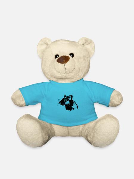 Rat, souris, rongeur, rats - Nounours - bleu outremer