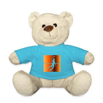 Basketballer springt hoch in die Luft Hoop - Teddy - Atollblau - Vorne