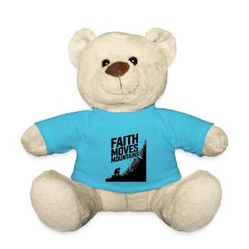 Faith moves mountains - Glaube versetzt Berge - Teddy - Atollblau - Vorne