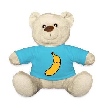 kleine suesse banane mit - Teddy - Atollblau - Vorne