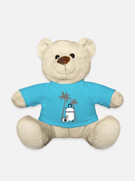 Camera Suitcase Palme - Teddy Bear - atoll blue