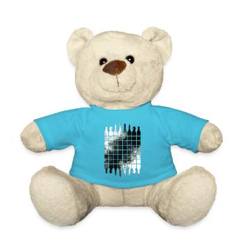 CHESS CHESSBOARD CHESS PIECES - Teddy Bear - atoll blue - Front