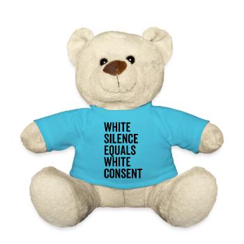 Weiße stille gleich weiße Zustimmung - Teddy - Atollblau - Vorne