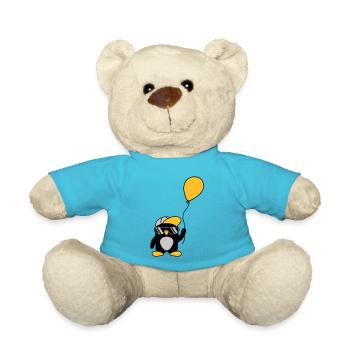 Balloon cool penguin cap - Teddy Bear - atoll blue - Front