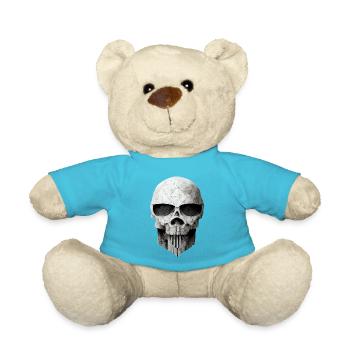 Totenkopf Metall - Teddy - Atollblau - Vorne