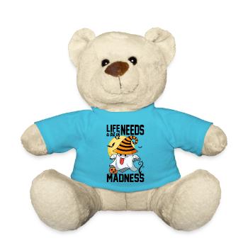 Life Needs A Bit Of Madness - Teddy Bear - atoll blue - Front