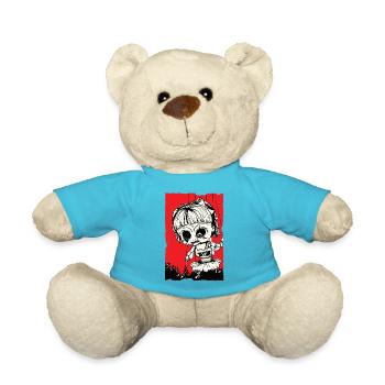 Poupée au-dessus de la forêt - Nounours - bleu outremer - Devant