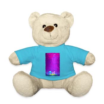 Pilze vertikal 3 - Teddy - Atollblau - Vorne
