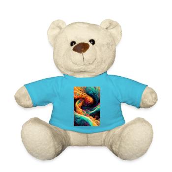 Psychedelic Abstrakt - Teddy - Atollblau - Vorne