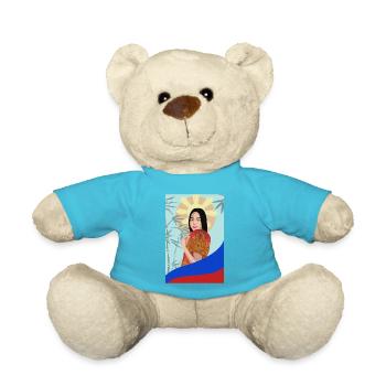 Philippinen Filipina Stolz Flagge Pinay I Geschenk - Teddy - Atollblau - Vorne