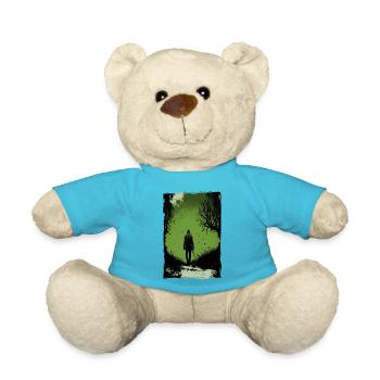 Zombie Illustration Minimalistisches Design - Teddy - Atollblau - Vorne