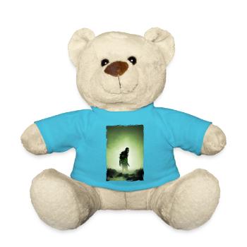 Zombie Illustration Minimalistisches Design - Teddy - Atollblau - Vorne