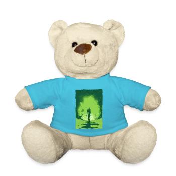 Zombie Illustration Minimalistisches Design - Teddy - Atollblau - Vorne