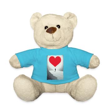 Amour Illustration Design Minimaliste - Nounours - bleu outremer - Devant