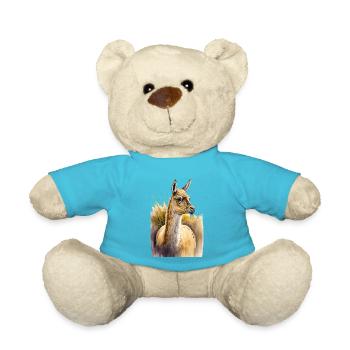 Alpaka Aquarell - Teddy - Atollblau - Vorne