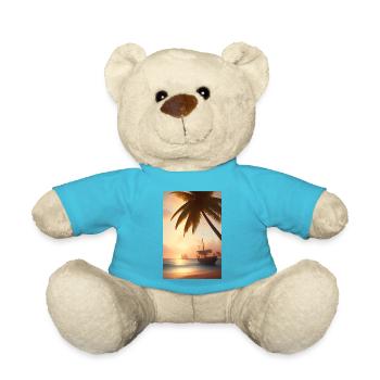 Caribbean Palm Beach - Teddy Bear - atoll blue - Front