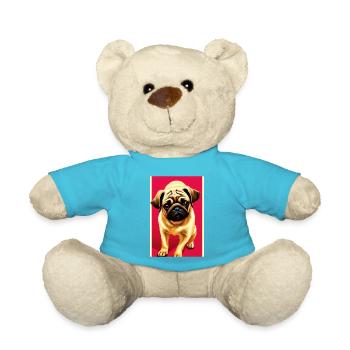 Mops Hund - Teddy - Atollblau - Vorne