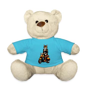 Chat steampunk - Nounours - bleu outremer - Devant