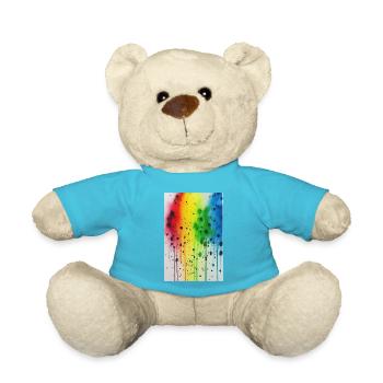 Splashes of paint - Teddy Bear - atoll blue - Front