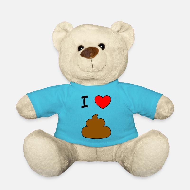 Ich HERZ KACKE - Teddy - Atollblau