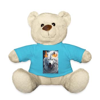 White Animal Wolf - Teddy - Atollblau - Vorne