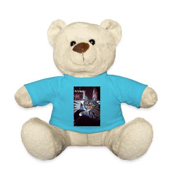 Süße Katze Comic - Teddy - Atollblau - Vorne