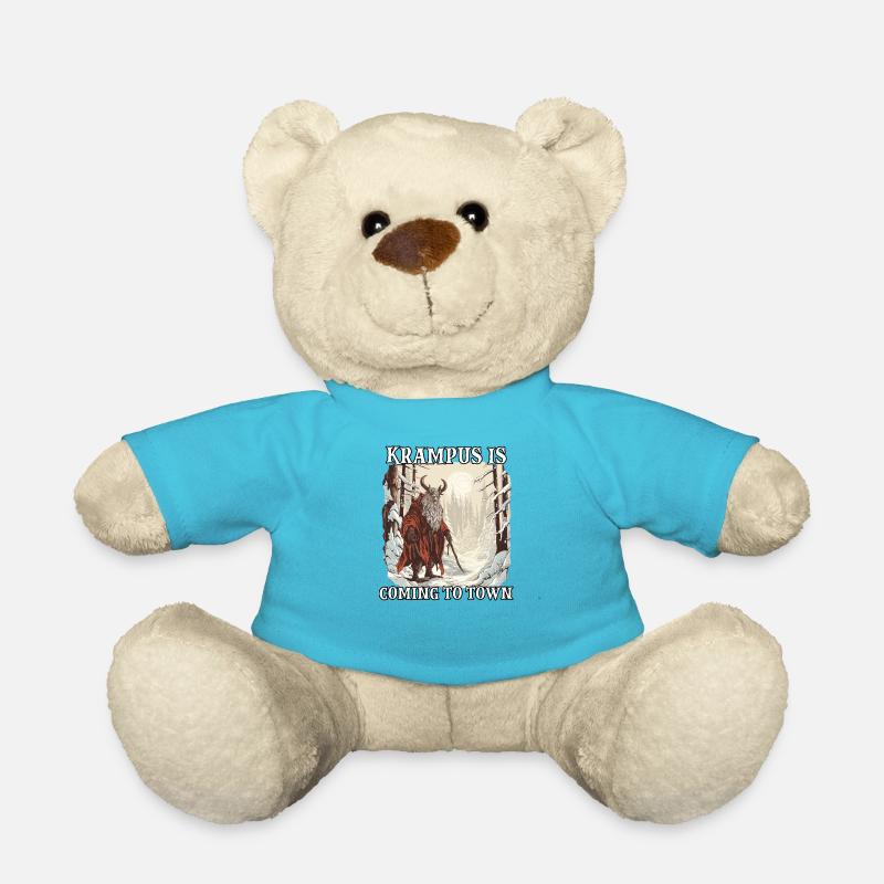 Krampus T | Krampus Kostüm | Grusliger - Teddy - Atollblau