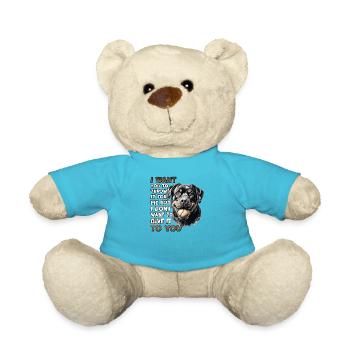 Rottweiler Hundehalter T für Rottweiler - Teddy - Atollblau - Vorne