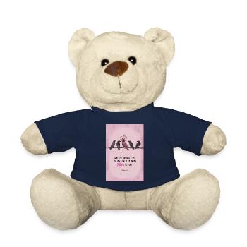 Motivationsspruch Sei mutig, sei du selbst - Teddy - French Navy - Vorne