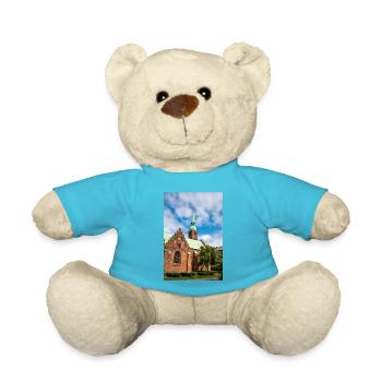 Abbey Church (Klosterkirken) Aarhus City Denmark - Teddy Bear - atoll blue - Front