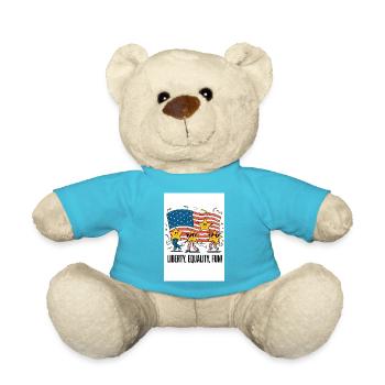 Flag american liberty equality fun - Nounours - bleu outremer - Devant