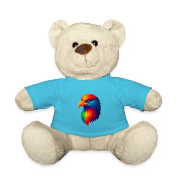 WPAP Polygon Stil Tiere- Adler - Teddy - Atollblau - Vorne