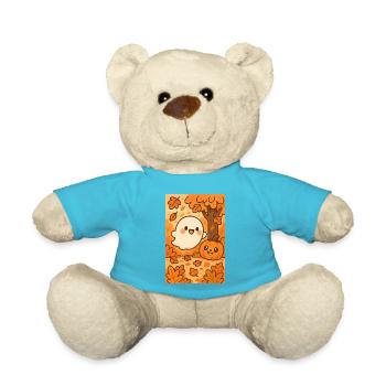 Halloween Niedliche Geister im Herbst - Teddy - Atollblau - Vorne