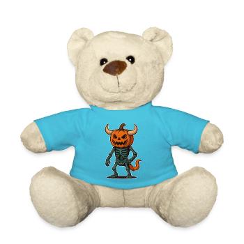 Kürbis-Skelett Krieger - Teddy - Atollblau - Vorne
