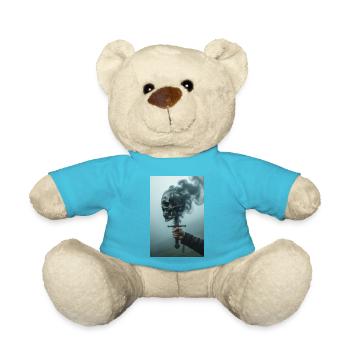 Schattenschädel mit Rauchschwert - Teddy - Atollblau - Vorne