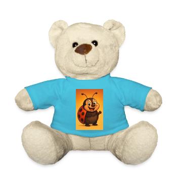 Laughing ladybug at sunset - Teddy Bear - atoll blue - Front