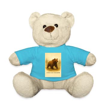 Spirit of Liberty Bear in Sepia - Teddy Bear - atoll blue - Front