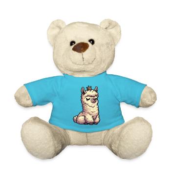 Alpaka lama Alpakabesitzer Alpakaliebhaber Lamas - Teddy - Atollblau - Vorne