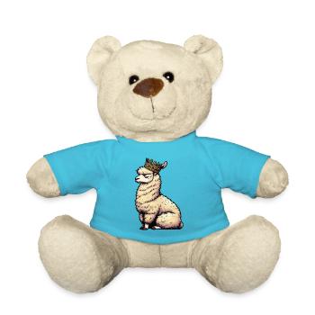 Alpaka lama Alpakabesitzer Alpakaliebhaber Lamas - Teddy - Atollblau - Vorne