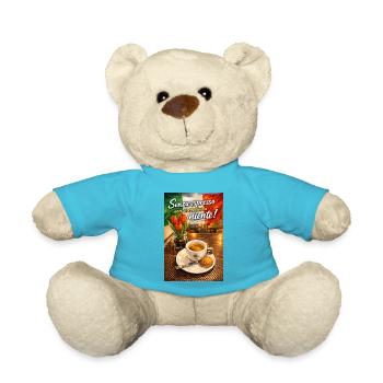 Espresso und Flagge: Italienischer Start - Teddy - Atollblau - Vorne