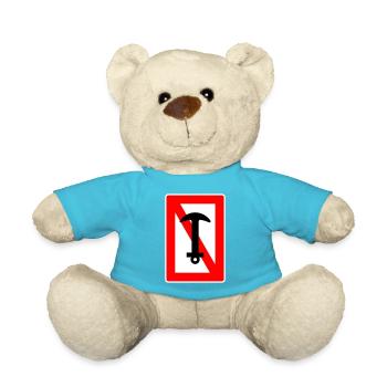 Anchor ban - anchor ship captain sailing boat - Teddy Bear - atoll blue - Front