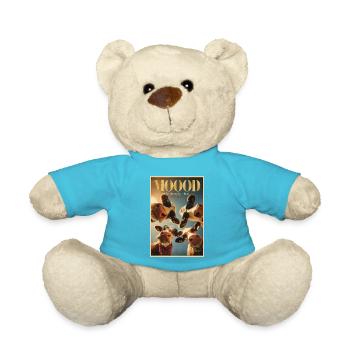 Mood Moo : Affiche Glam Cow - Nounours - bleu outremer - Devant