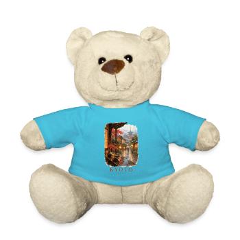 Kyoto Japan Vintage Frühlingsanhänger - Teddy - Atollblau - Vorne
