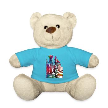 Chess #chess #sport - Teddy Bear - atoll blue - Front