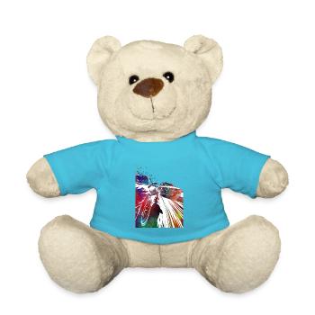 Cars racing #racing #sport - Teddy Bear - atoll blue - Front