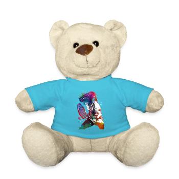 Tennisspieler Sport Kunst #tennis #sport - Teddy - Atollblau - Vorne