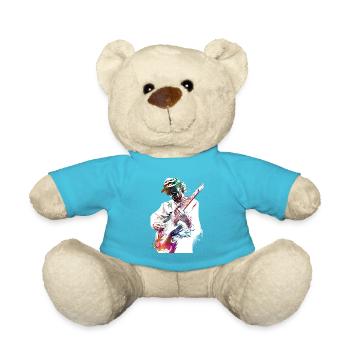 Art musical de guitariste - Nounours - bleu outremer - Devant
