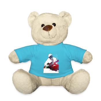 Art musical de guitariste - Nounours - bleu outremer - Devant