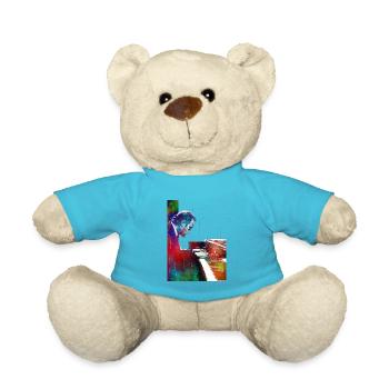 Pianist music art - Teddy Bear - atoll blue - Front