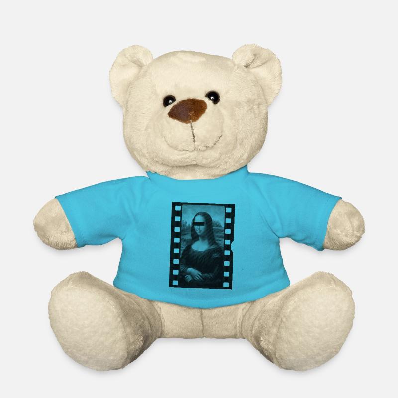 Mona Lisa im Dia-Rahmen - Teddy - Atollblau